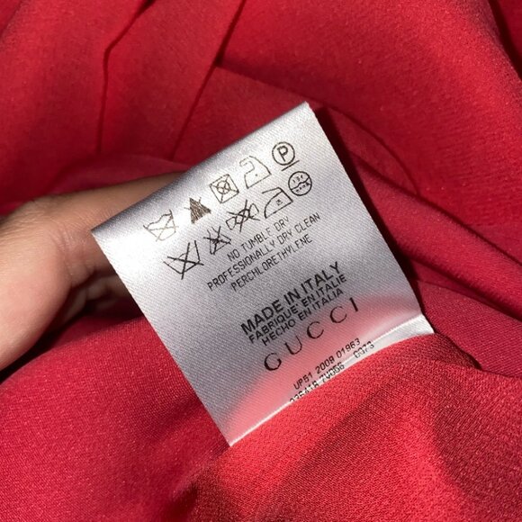 GUCCI Silk Dress Pink Fuschia Belted Cowl Neck Mini 2009 Vintage Hedi Slimane 40 - Picture 5 of 8